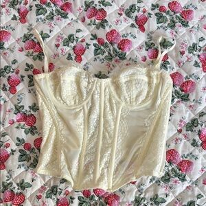 Urban Outfitters Cream Bustier Top